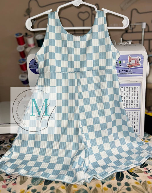 3T Petal - Blue Checkered